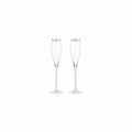 Champagne Glasses with Gold Rim 2pcs