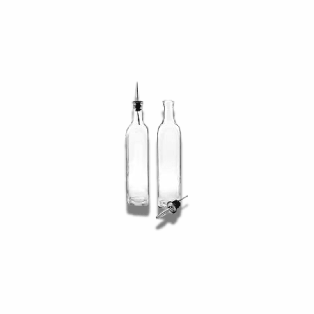 Glass Oil Dispenser Bottles 2pcs