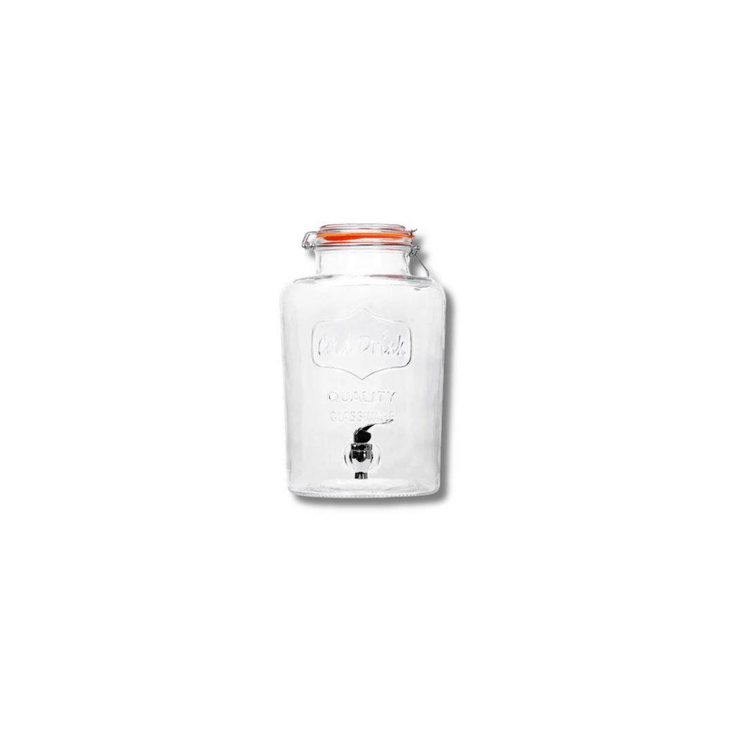 Glass Beverage Dispenser with Tap