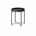 Modern Black Metal Slim Side Table
