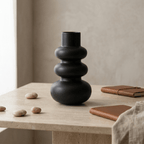 Bold matte Black Curvy shape Vase